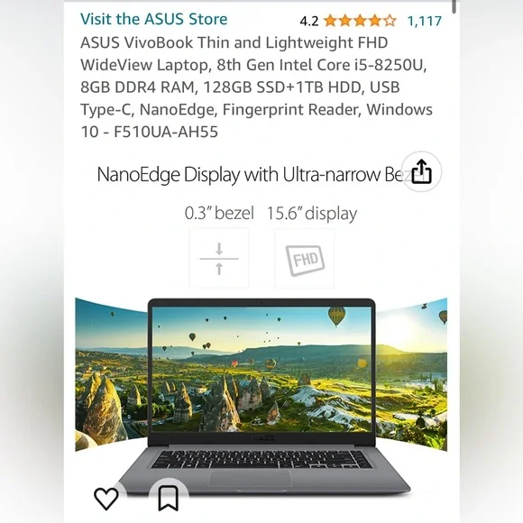 Fhd Laptop Asus Vivobook F510qa Asus F510QA-WB91 Vivobook FHD 4GB